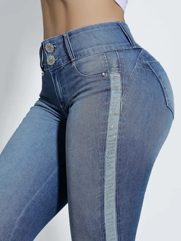 CALÇA FEMININA SKINNY COM LOGOMANIA EMPINA BUMBUM 83985