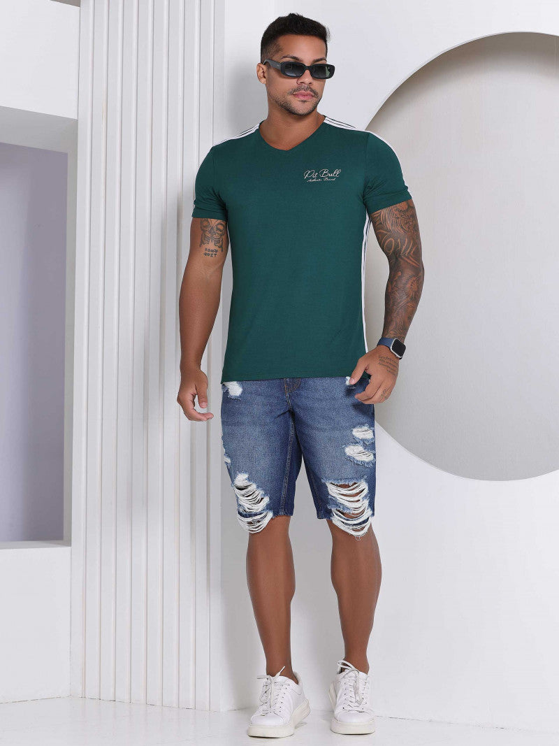CAMISETA GOLA V MASCULINA PIT BULL REF 81963