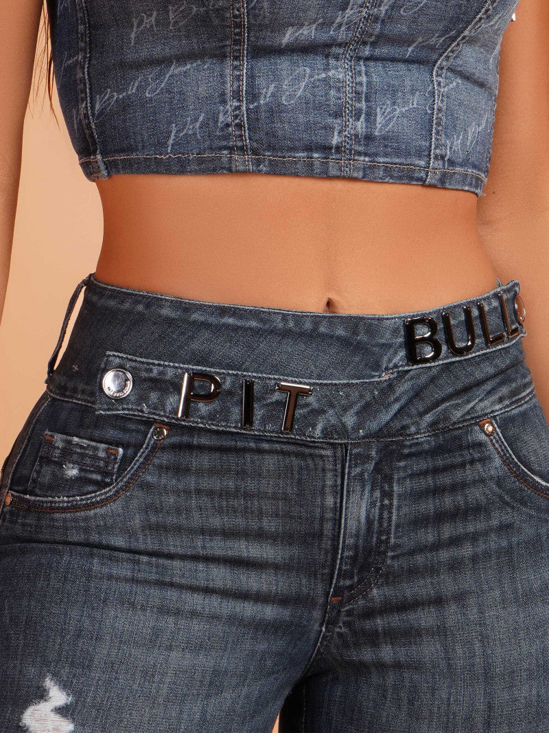 Calça Jeans Feminina Empina Pit Bull Ref 70239