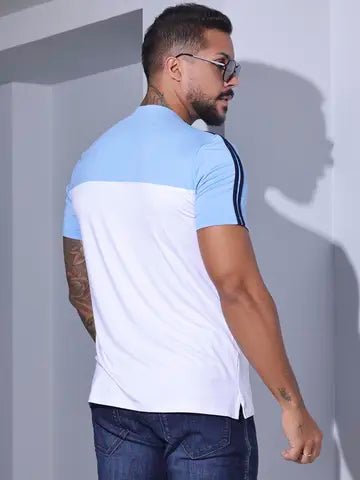 CAMISETA GOLA O PIT BULL JEANS LOGOMANIA COM RELEVO E MODELAGEM SLIM Ref: 84603