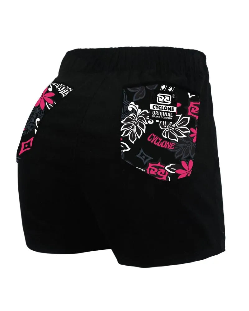 Short Feminino Cyclone Veludo Hawaiian Flower Light REF 110502681
