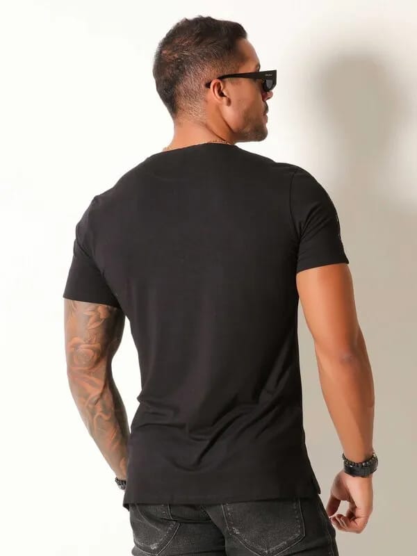 Camiseta Masculina GOLA V  Pit Bull Jeans Ref 81047
