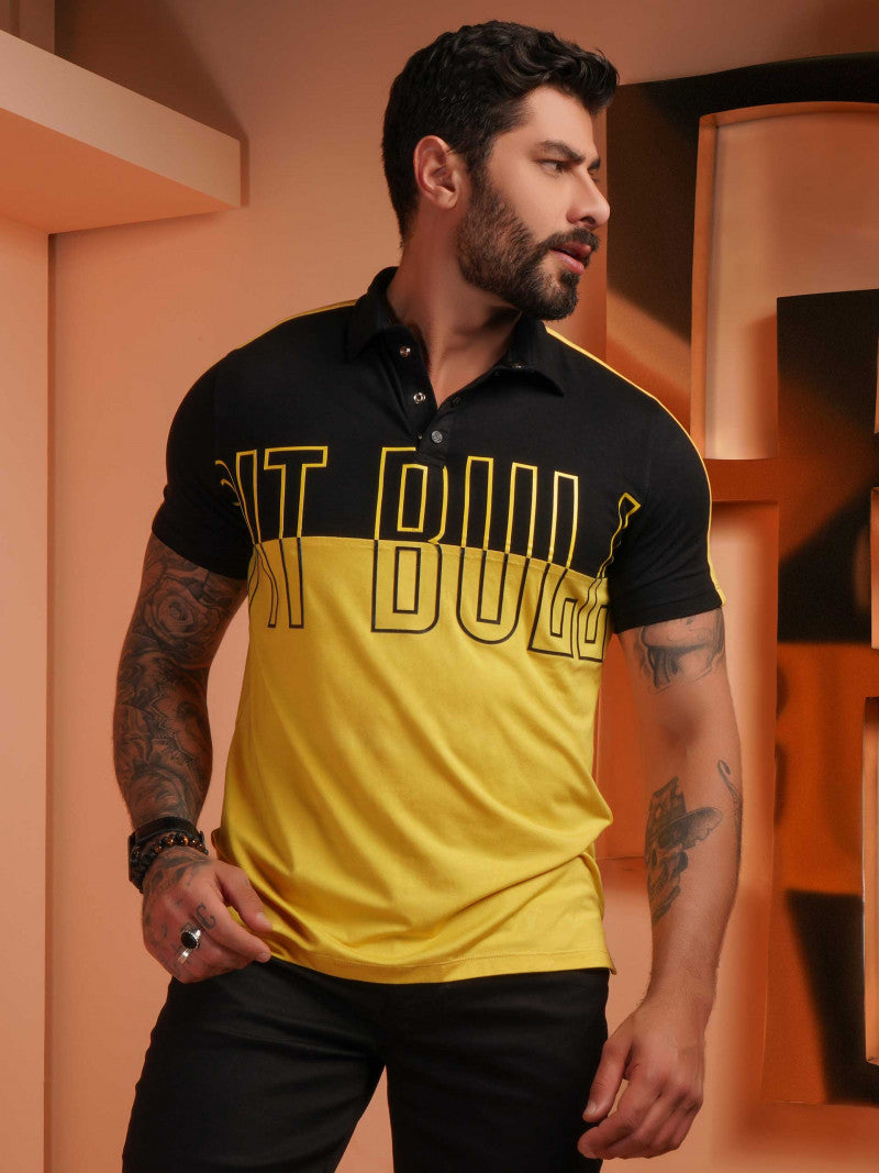 Camiseta Masculina Gola Polo Preta Pit Bull Jeans 79250