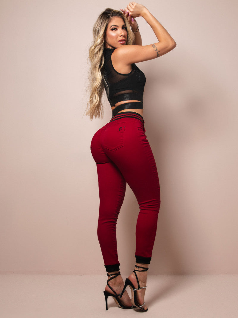 Calça Jeans Jogger Vermelha Pit Bull Original ref 60089