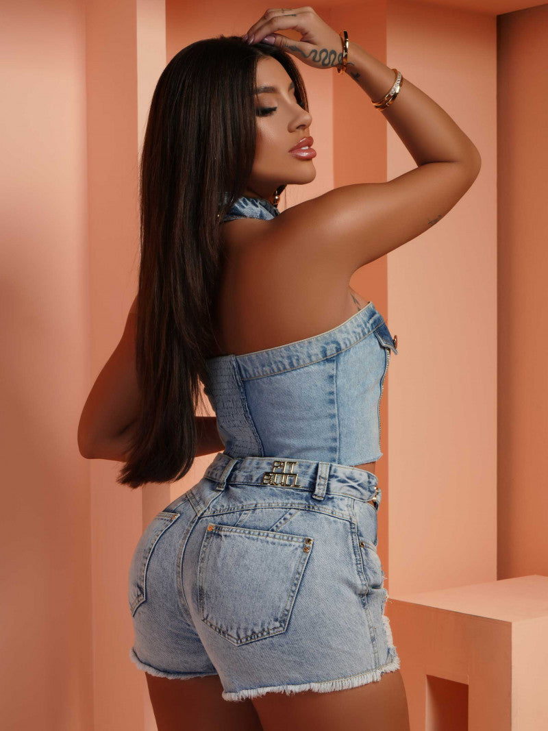 Shortinho Soltinho Pit Bull Jeans Ref 67046