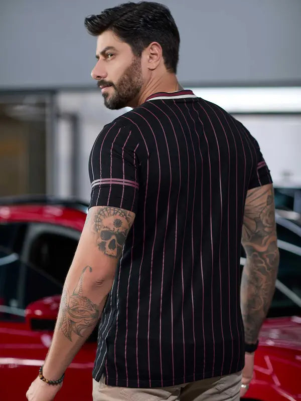 CAMISETA MASCULINA COM LISTRAS PIT BULL JEANS 83087