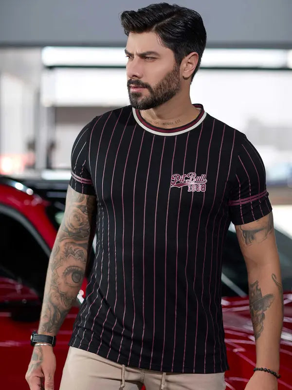 CAMISETA MASCULINA COM LISTRAS PIT BULL JEANS 83087
