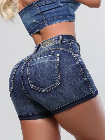 Short Hot Pants Modelador e Estiloso com Lavado Médio Pit Bull Jeans Ref: 87640