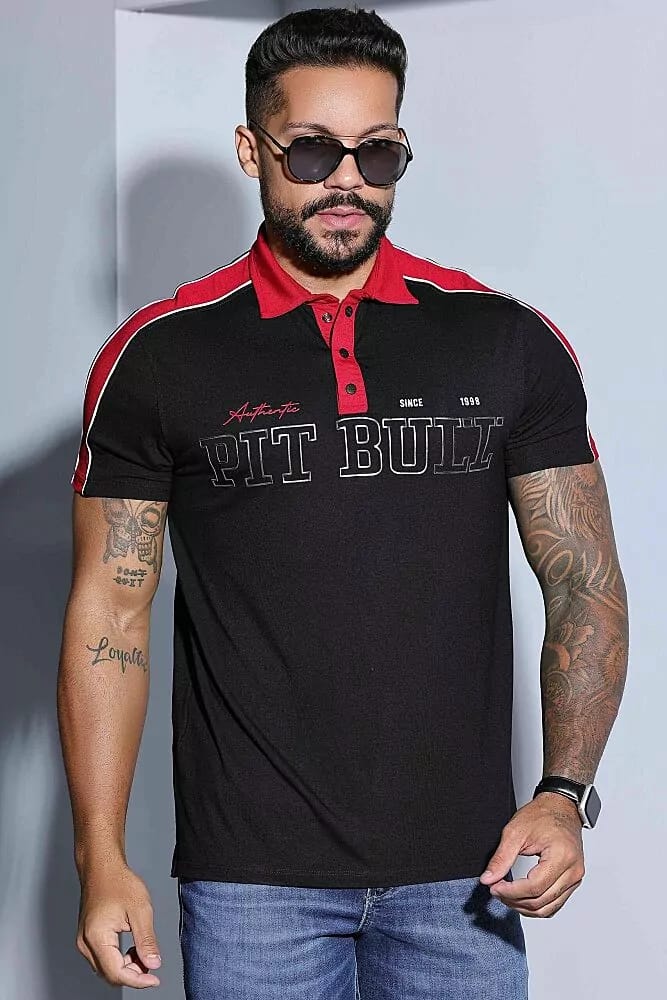 CAMISA POLO MASCULINA SOFISTICADA PIT BULL JEANS  Ref: 83952