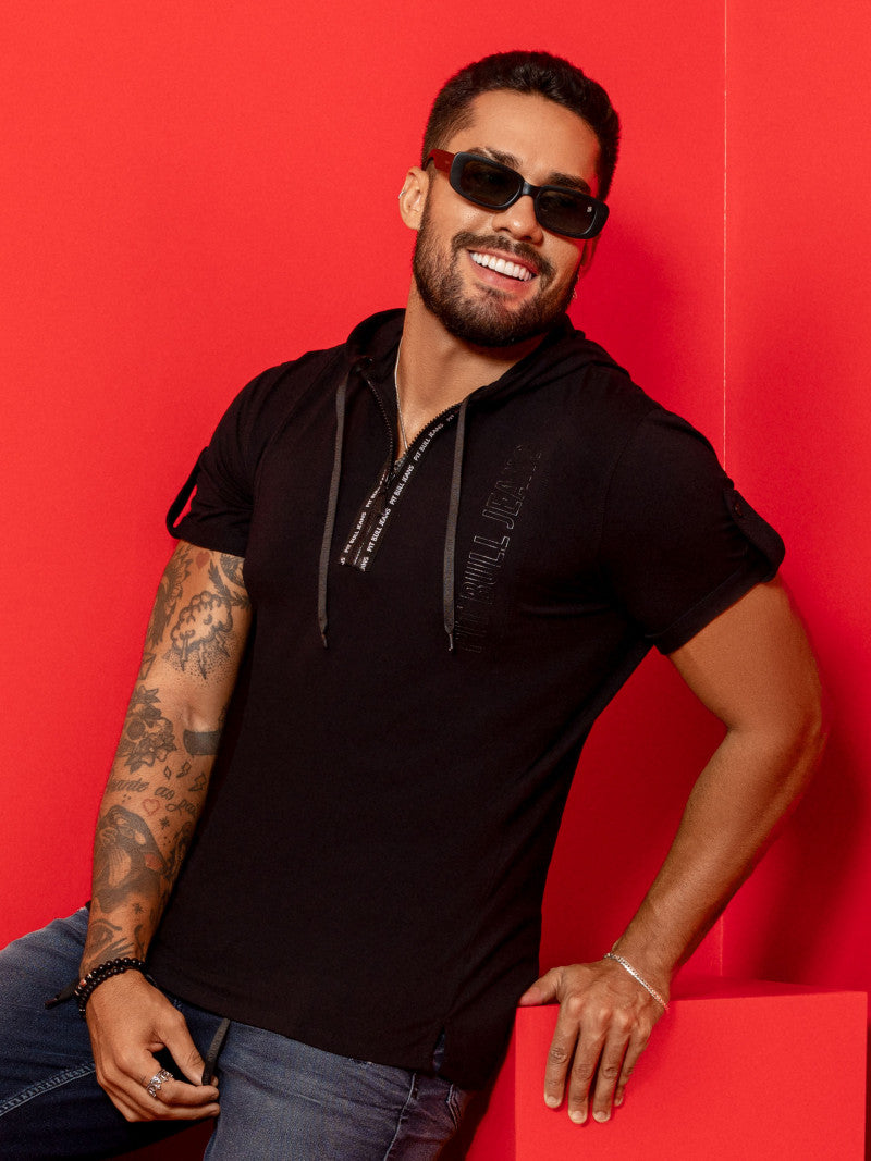 Camiseta Masculina Com Capuz Pit Bull Original ref 62064
