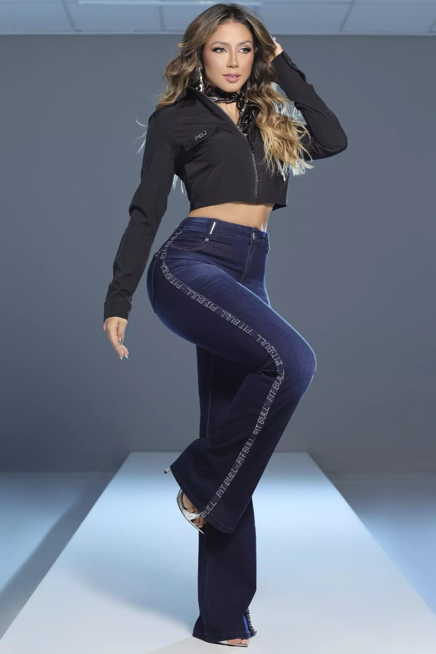 CALÇA FLARE MODELADORA PIT BULL JEANS Ref: 86183