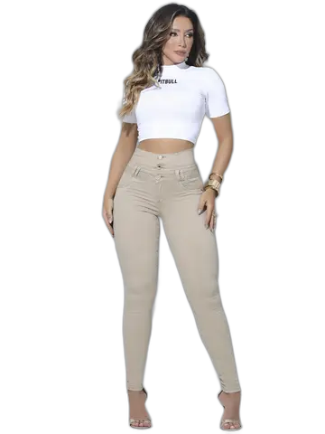 CALÇA CINTURA PERFEITA PIT BULL JEANS COM MODELAGEM ELEGANTE Ref: 86446