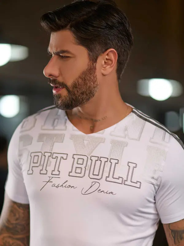 CAMISETA MASCULINA ESTILOSA PIT BULL JEANS  83295