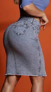 Saia Secretaria Rhero Jeans Original Ref 56335