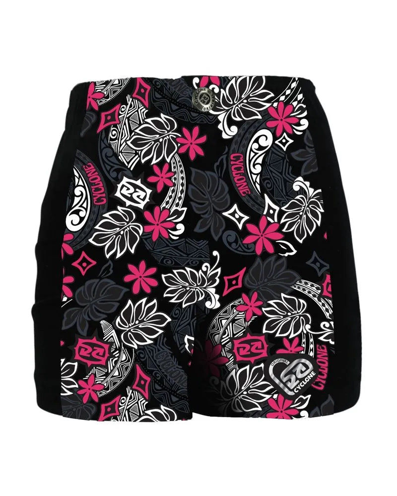 Short Feminino Cyclone Veludo Hawaiian Flower Light REF 110502681