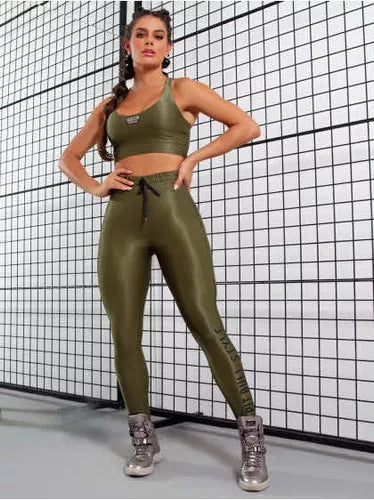 Calça Legging Fitness Verde Militar 61290