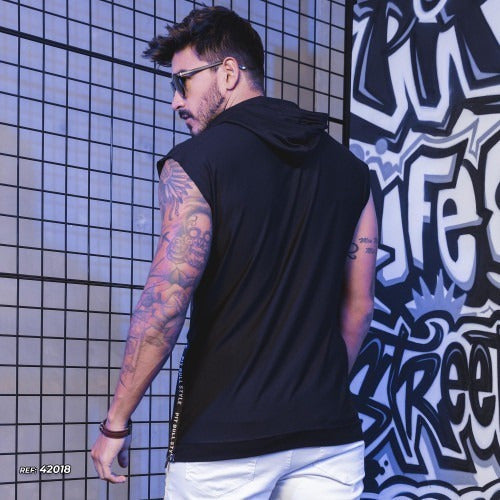 Camiseta Masculina Long Line Pit Bull Jeans  Ref 42018