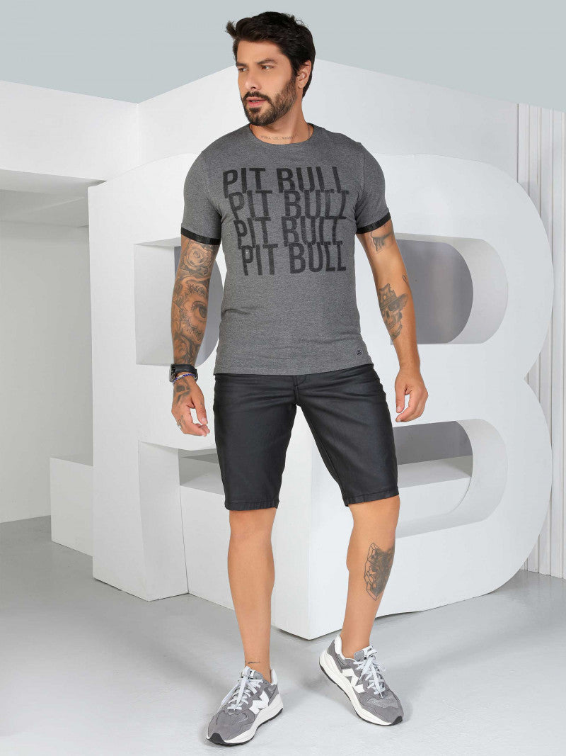 CAMISETA MASCULINA PIT BULL JEANS REF 81242