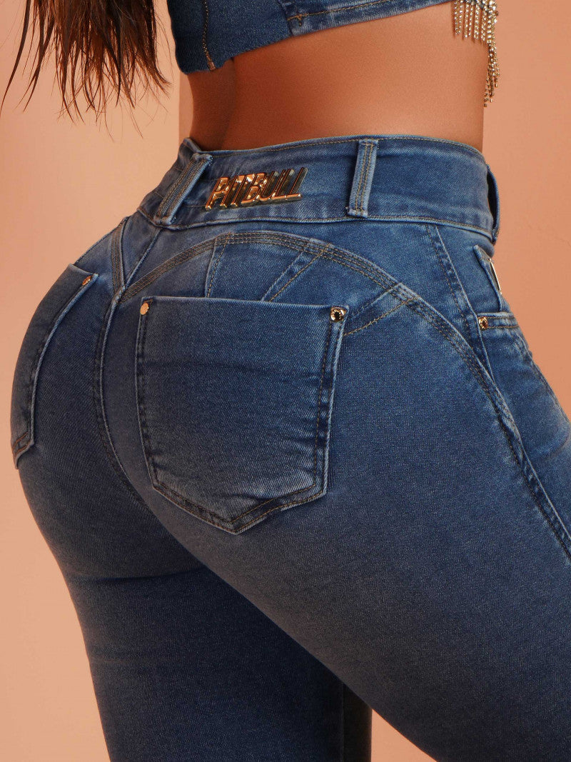 Calça Jeans Feminina Empina Bumbum Pit Bull Ref 69893