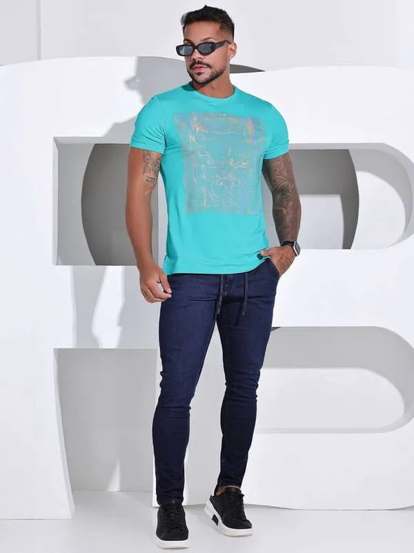 CAMISETA MASCULINA GOLA O Ref: 81504