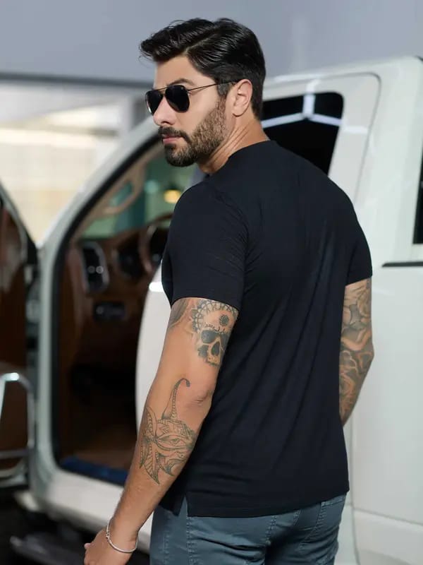 CAMISETA MASCULINA GOLA O COM ESTAMPA CASUAL  82431