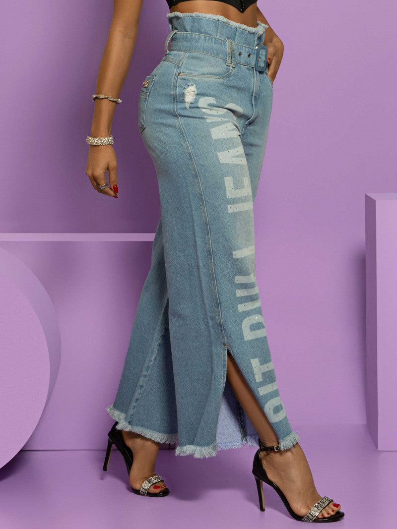 Calça Wide Leg Clochard Pit Bull Jeans Ref 68005