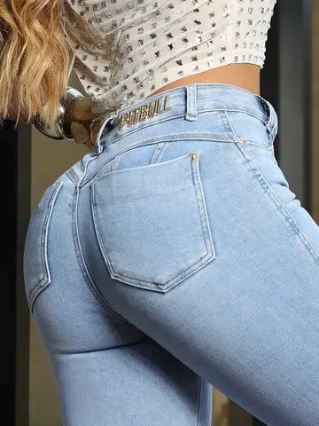 CALÇA HOT PANTS CINTURA ALTA MODELADORA PIT BULL JEANS 87241