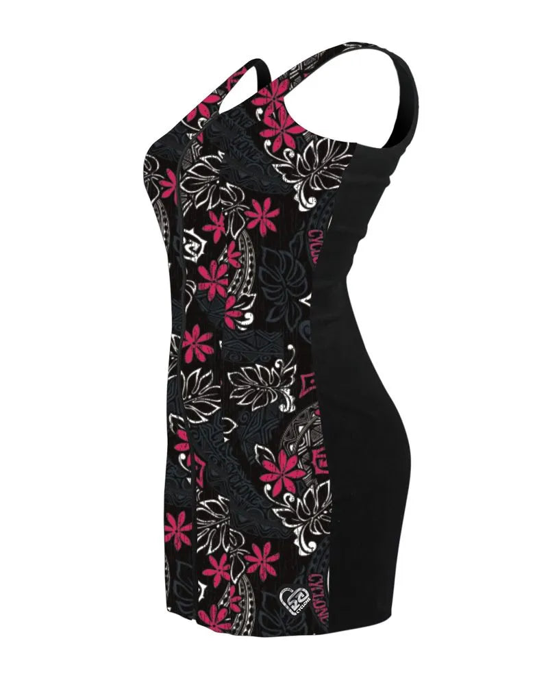 Vestido Cyclone Cotele New Zip Hawaiian Flowers REF 094002571