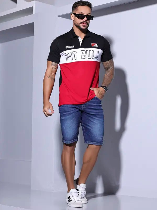 CAMISA POLO MASCULINA CLÁSSICA PIT BULL JEANS CASUAL 84236