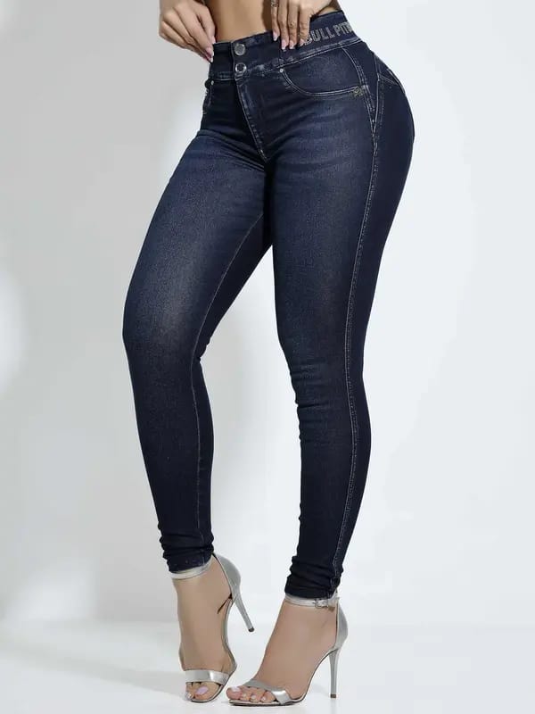 CALÇA FEMININA SKINNY EMPINA BUMBUM COM CINTURA ALTA EXCLUSIVA Ref: 84027