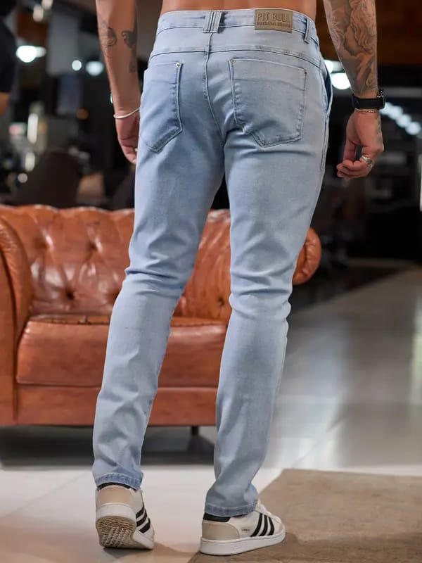 CALÇA MASCULINA ULTRA CONFORTO JEANS CLARO PIT BULL Ref: 81977