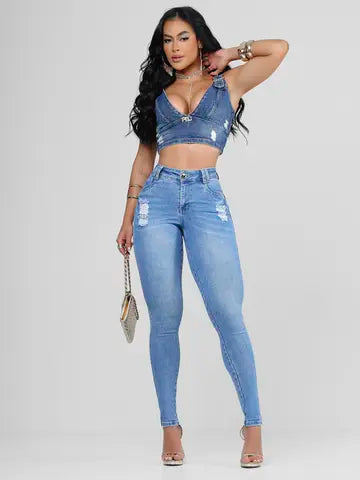 Calça Hot Pants Cintura Alta Elegante Pit Bull Jeans com Empina Bumbum Ref: 87692