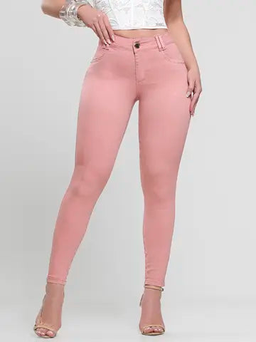 Calça Hot Pants Color Cintura Alta Pit Bull Jeans Modeladora e Estilosa Ref: 89335