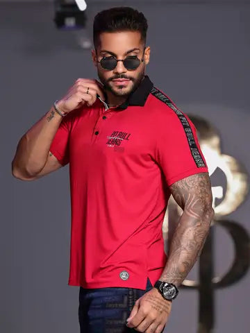 POLO MASCULINA PIT BULL JEANS ATEMPORAL COM DETALHES EXCLUSIVOS Ref: 85203