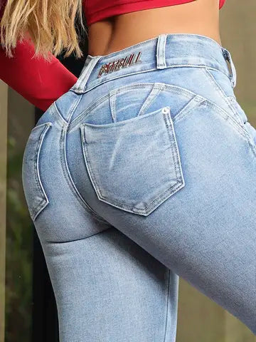 CALÇA SKINNY PIT BULL JEANS MODELADORA COM LAVADO CLARO Ref: 84402