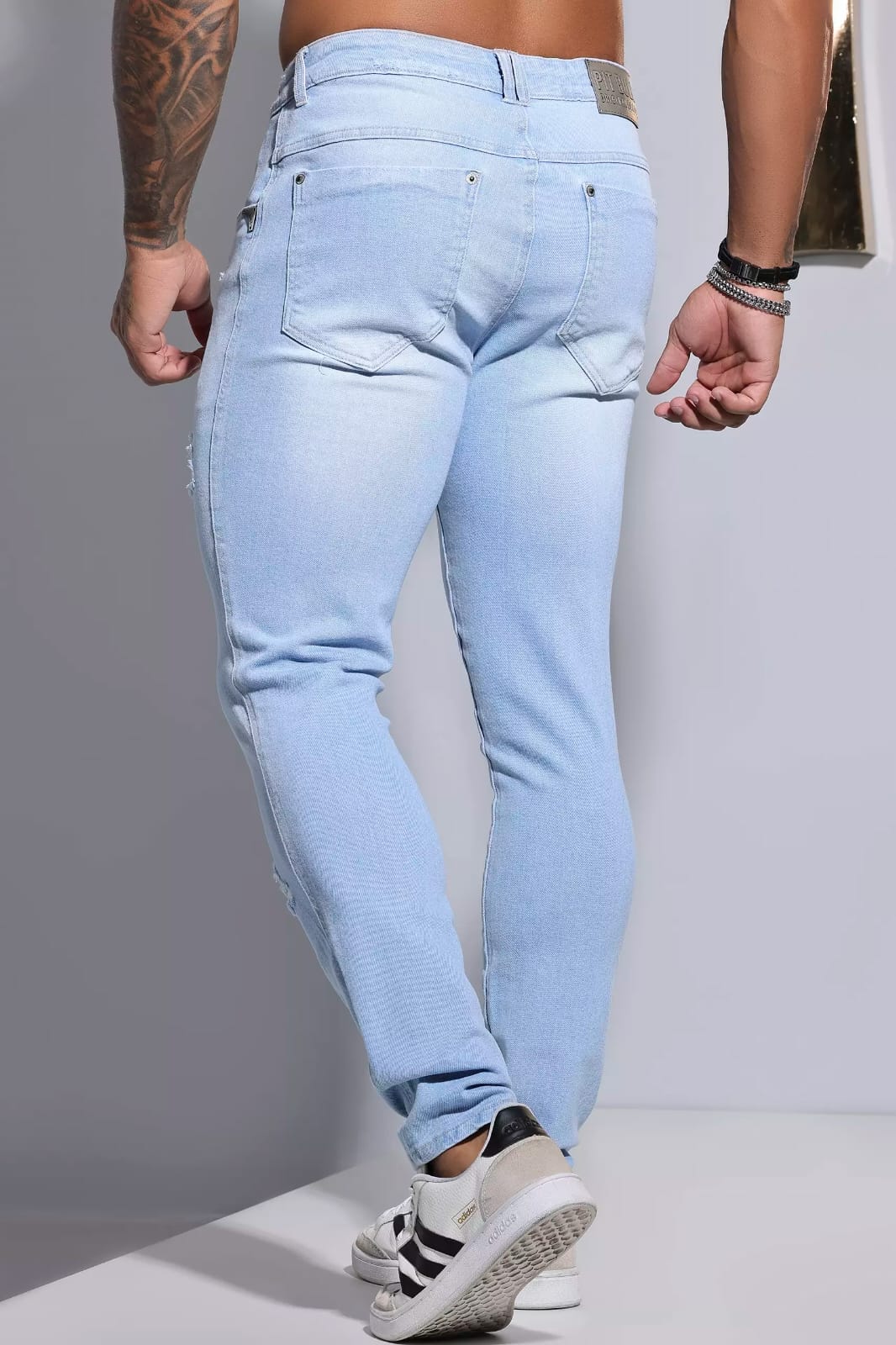 CALÇA MASCULINA PIT BULL JEANS ESTILOSA COM LAVADO CLARA Ref: 84227