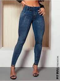 Calça Pit Bull Jeans Com Pedraria De Cristal Ref 65214