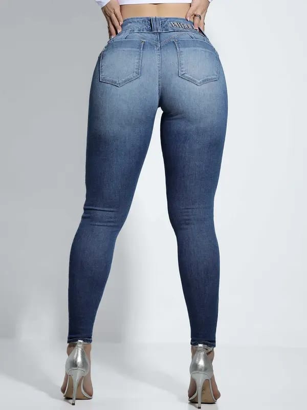 CALÇA FEMININA SKINNY COM LOGOMANIA EMPINA BUMBUM 83985