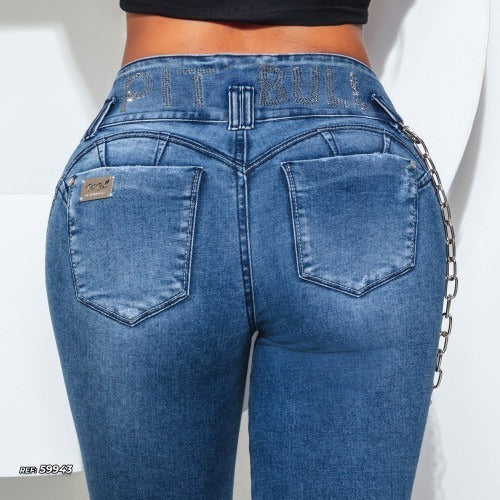 Calça Skinny Cós Largo Pit Bull Jeans Original Ref 59943