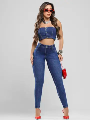 Calça Hot Pants Pit Bull Jeans Casual e Modeladora com Lavado Médio Ref: 87287