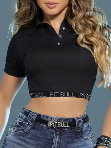 POLO CROPPED MODELADOR  PIT BULL JEANS Ref: 87237