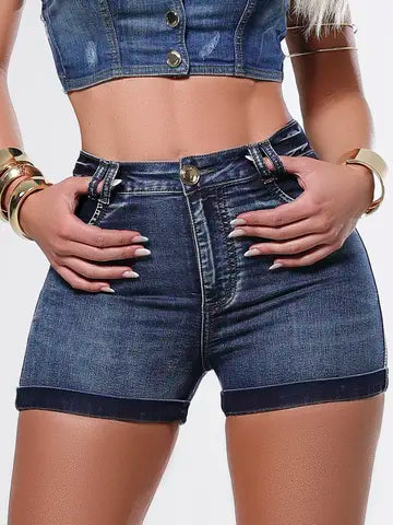 Short Hot Pants Modelador e Estiloso com Lavado Médio Pit Bull Jeans Ref: 87640