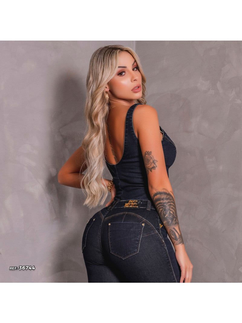 Macacão Longo Pit Bull Jeans Original Ref 36744