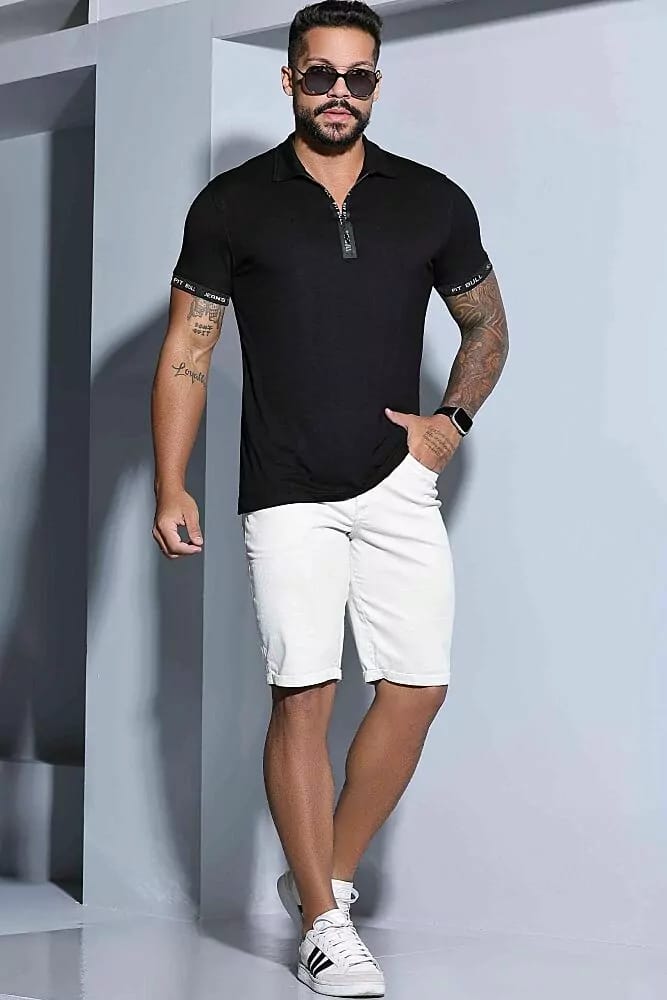 CAMISA POLO MASCULINA PIT BULL JEANS  Ref: 84242