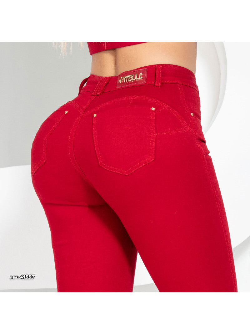 Calça flare vermelha sexy Pit Bull Original ref 41557