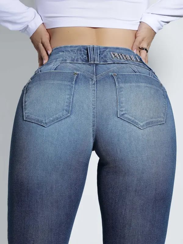 CALÇA FEMININA SKINNY COM LOGOMANIA EMPINA BUMBUM 83985