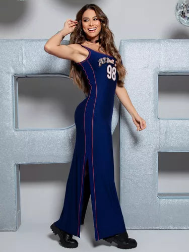 Vestido Longo  com Fenda Pit Bull Jeans 64625