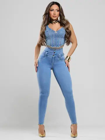 Calça Cintura Perfeita Clara Confortável e Sofisticada Pit Bull Jeans Ref: 87676