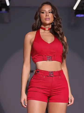 SHORT FEMININO MODELADOR PIT BULL JEANS    REF: 85912