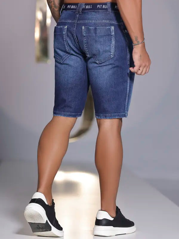 BERMUDA MASCULINA ESTILO DESTROYED COM ELÁSTICO NO CÓS PIT BULL JEANS Ref: 84623